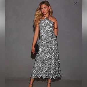 VICI Lace Halter Midi Dress SZ S